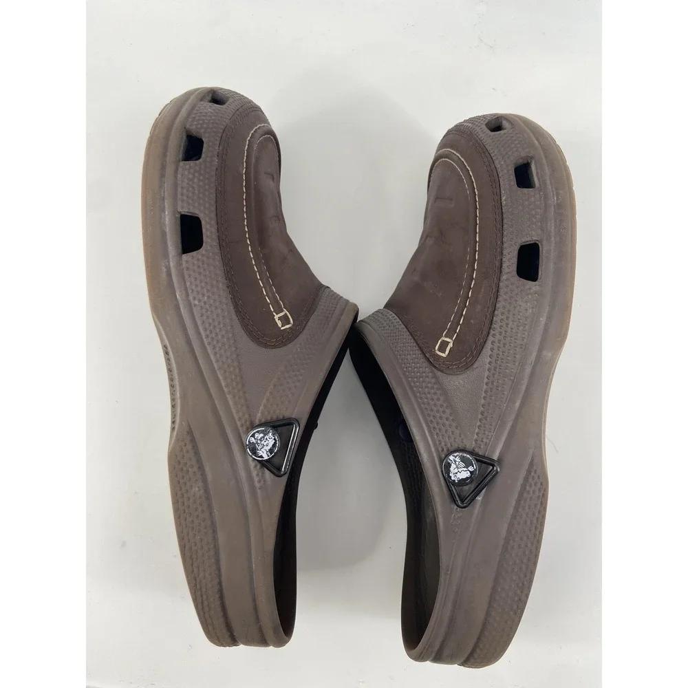 Crocs Shoes Clogs Mens 11 Brown Yukon Leather Hunting Comfort Outdoor‎ Garden